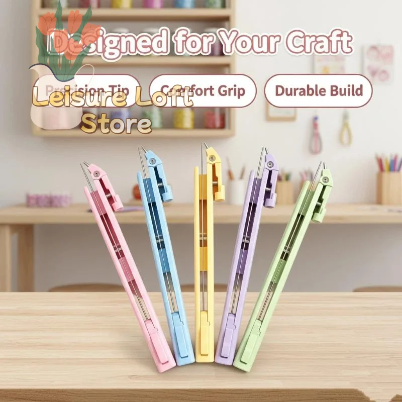 Perler Pen Press-Type Long Needle Design Ergonomic Handle Perler Bead Tool for Hobbyists Home Craft Use