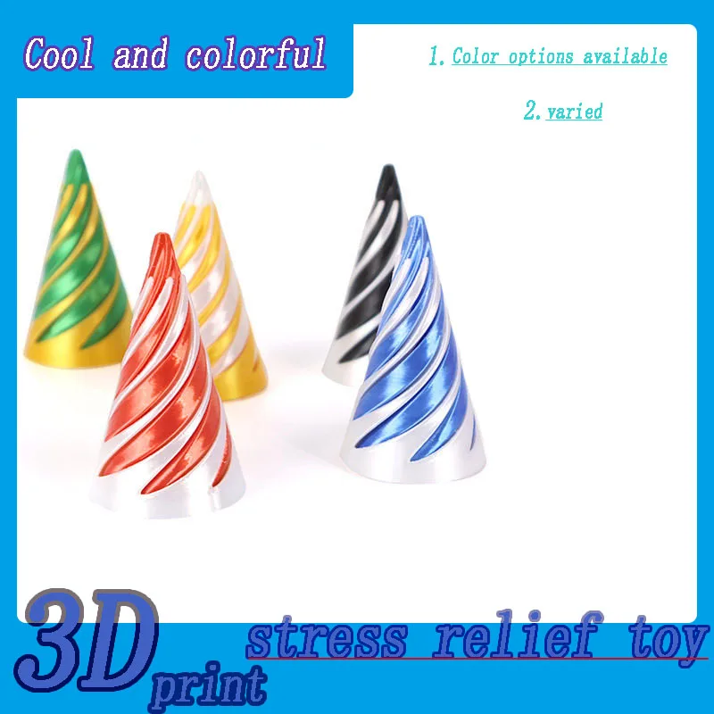 3D Printed Impossible Spiral Cone Vortex Decompression Toy Colorful Gift for Stress Relief And Entertainment
