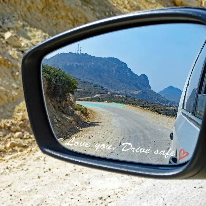 Y1UB Inspirational Rearview Mirror Stickers Love You Drive Safe Decal Decors for Car