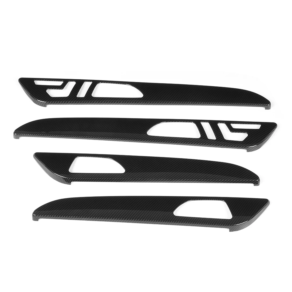 

4pcs Carbon Fibebr Style Interior Door Panel Trim with Memory Holes Fits for Mercedes Benz GLE GLS ML GL GLS320 400 Models 13-19