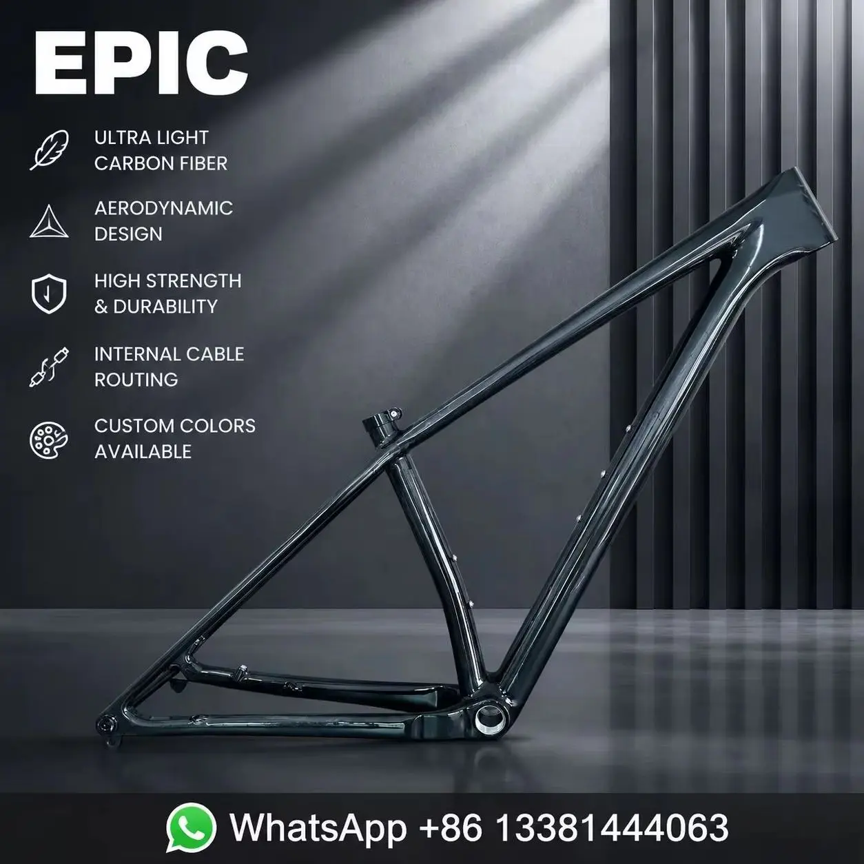2027 NEW EPIC10 OEM T1100 Ultra Light Carbon MTB Frame Custom Color And Logo Available