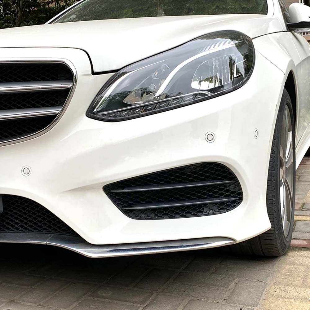 Front Bumper Fog Light Air Intake Vent Frame Grille Hood Cover Trim For Mercedes-Benz E-Class W212 E63 AMG Line Sport 2013-2015