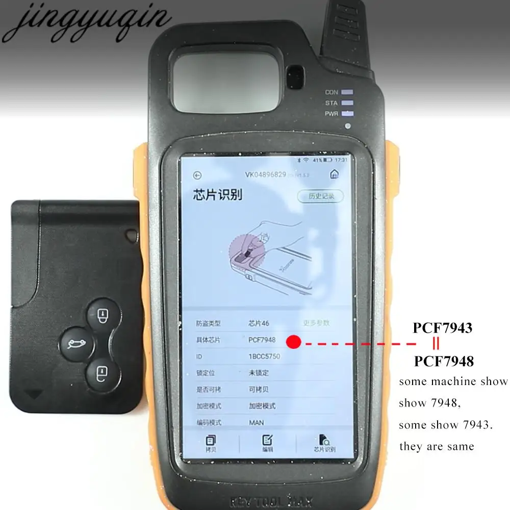 Jingyuqin 3B Zestaw głośnomówiący Alarm kluczyka samochodowego ID46 PCF7943/7948 433MHZ Dla Renault Megane Scenic Clio II 2 Smart Card Fob BCM