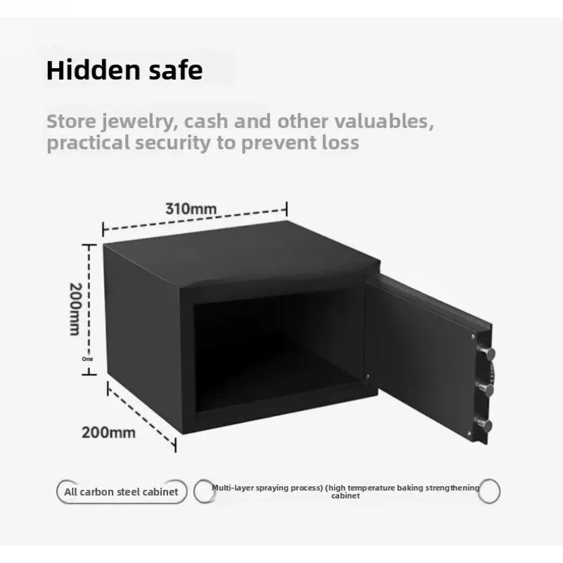 Minimalist Bedside Table, Safe, Integrated Storage With Password Lock, Bedside Cabinet Living Room Decoration A12