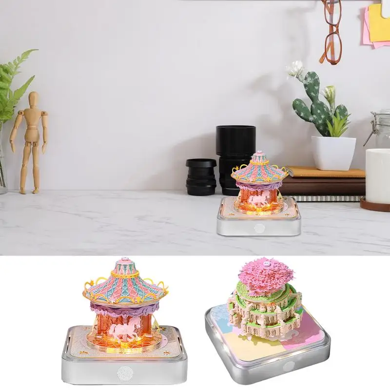 3D Calendar 2025 Creative Desk Time Piece Calendar Paper Carving Sculpture Timepiece Sticky Note Tree House Paper Calendar For