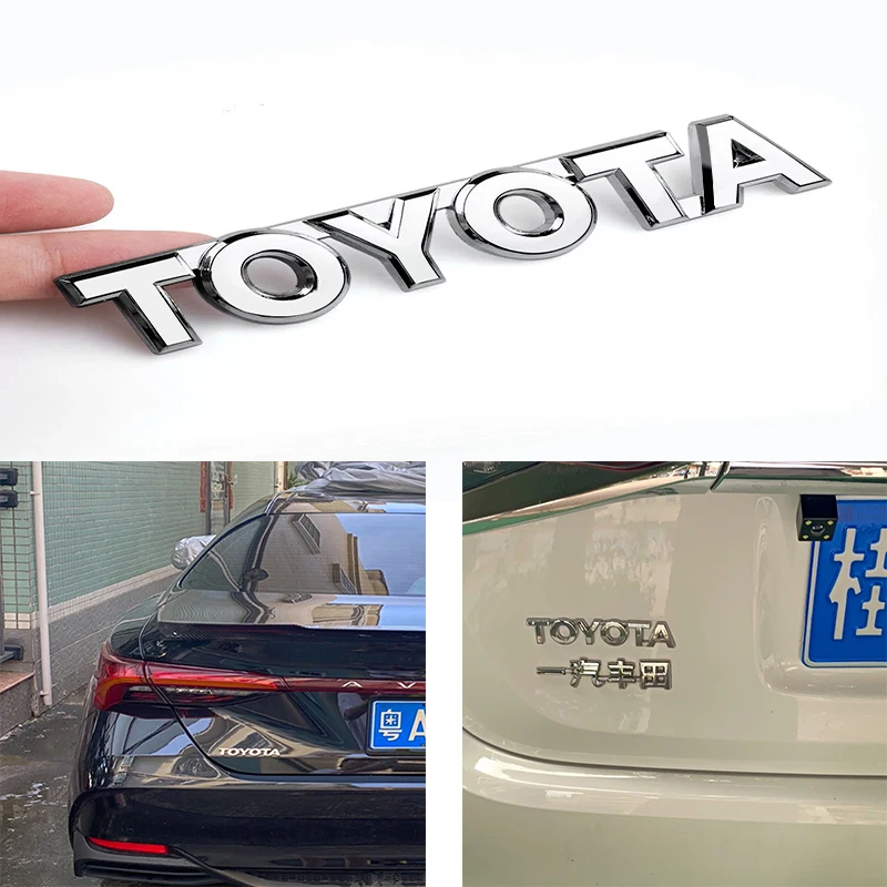 3D Metal Emblem Badge Car Sticker Car Trunk Sticker for Toyota Chr Corolla Camry Yaris Hilux Prius Avensis Auris Prado Verso TRD