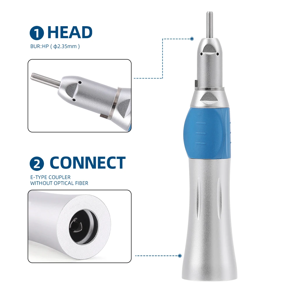 AZDENT 2024 Dental High & Low Speed Handpiece Kit 1:1 Ratio Dental Push Button E-type Air Motor 2/4 Holes Dentistry Equipments