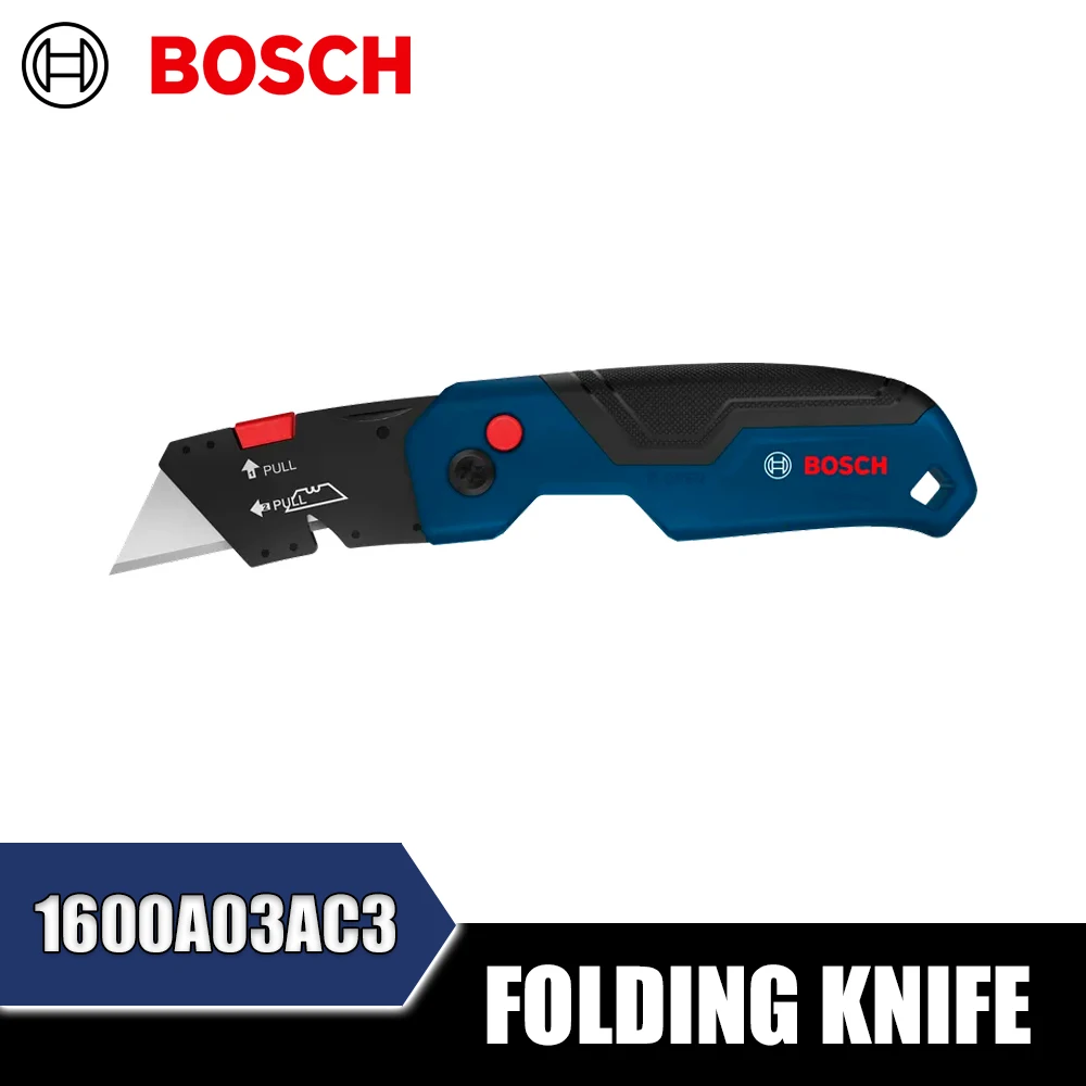 BOSCH 1600A03AC3 Folding Knife  Hand Tools Cutting Replaceable Storage Blades
