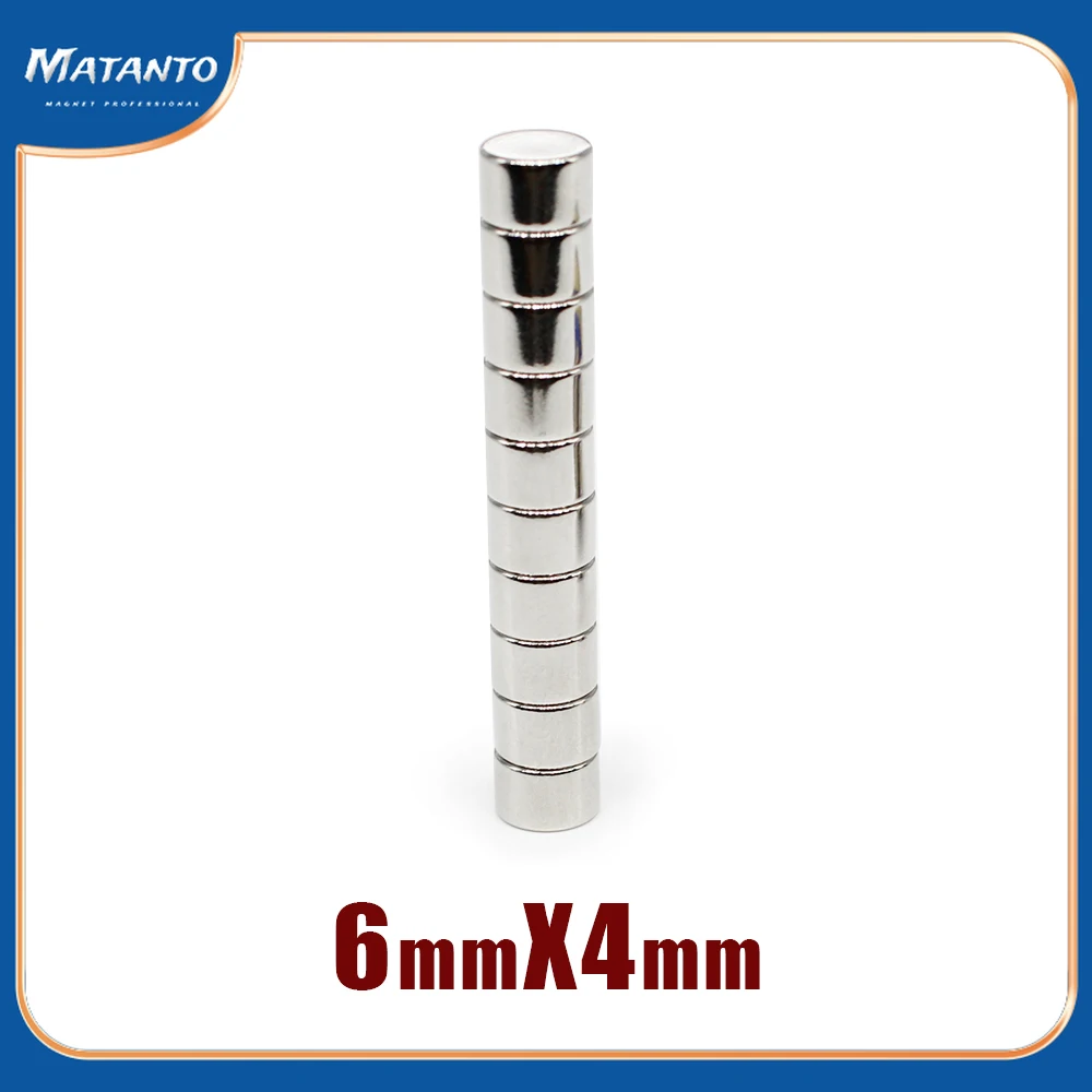 

20/50/100/200/300/500PCS 6x4 mm Small Round Permanent Magnet N35 Disc Neodymium Magnet 6x4mm Strong Magnetic Magnet Strong 6*4