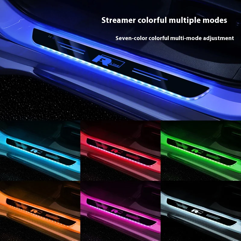 Car Telecontrol LED Welcome Light Threshold Atmosphere Lamp For Volkswagen R Line Touareg Arteon Tiguan Jetta Golf GTI Passat CC - Image 2