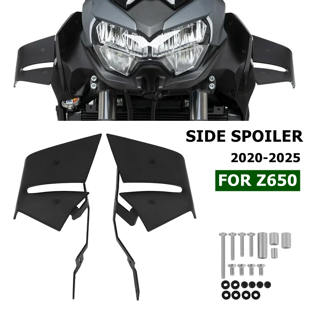 

For Kawasaki Z650 Z 650 2020-2024 2025 Motorcycle Front Side Spoilers Naked Downforce Aerodynamic Wind Fairing Winglet Deflector