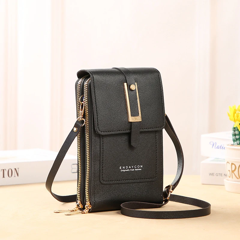 PU Women Bags Soft Leather Wallets Touch Screen Cell Phone Purse Crossbody Shoulder Strap Handbag for Female Cheap Women's Bags