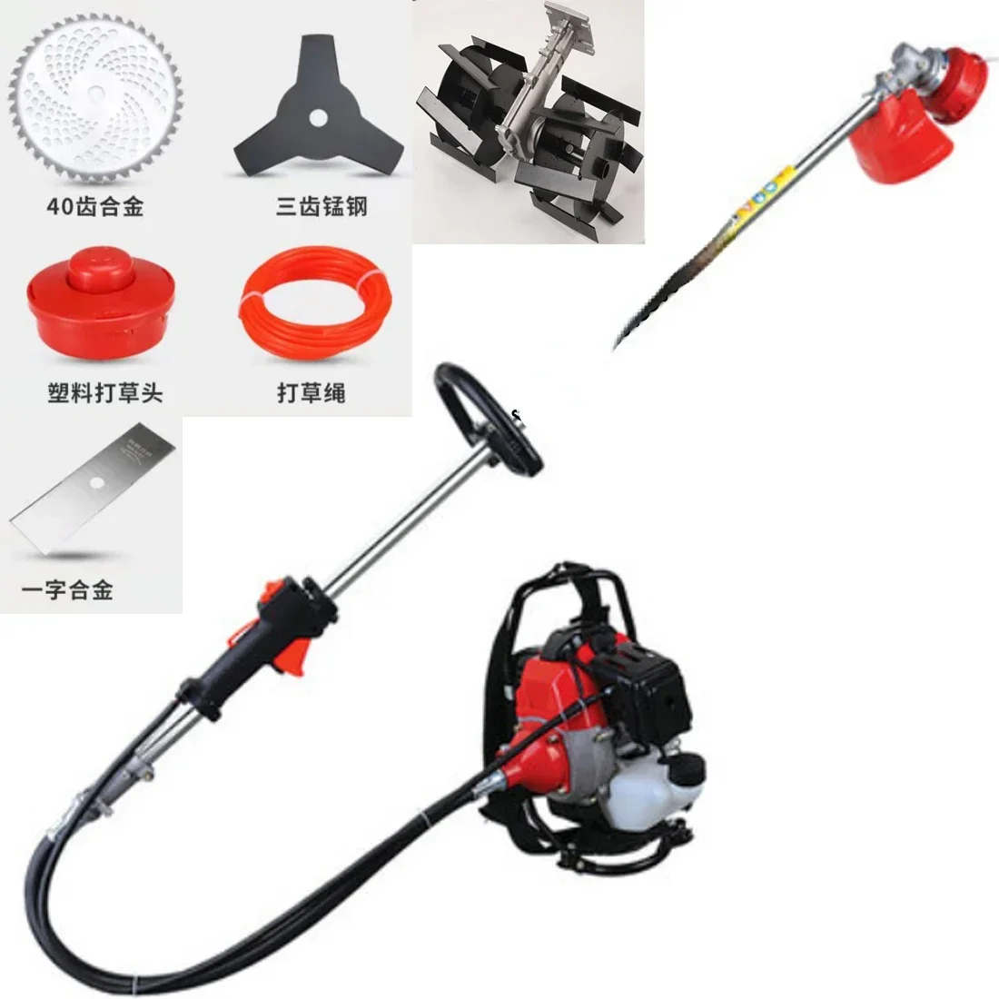 Hot sales 2022 NEW Household multi-function gasoline weeder ripper garden wasteland small Rice harvester/Orchard Brush cutter