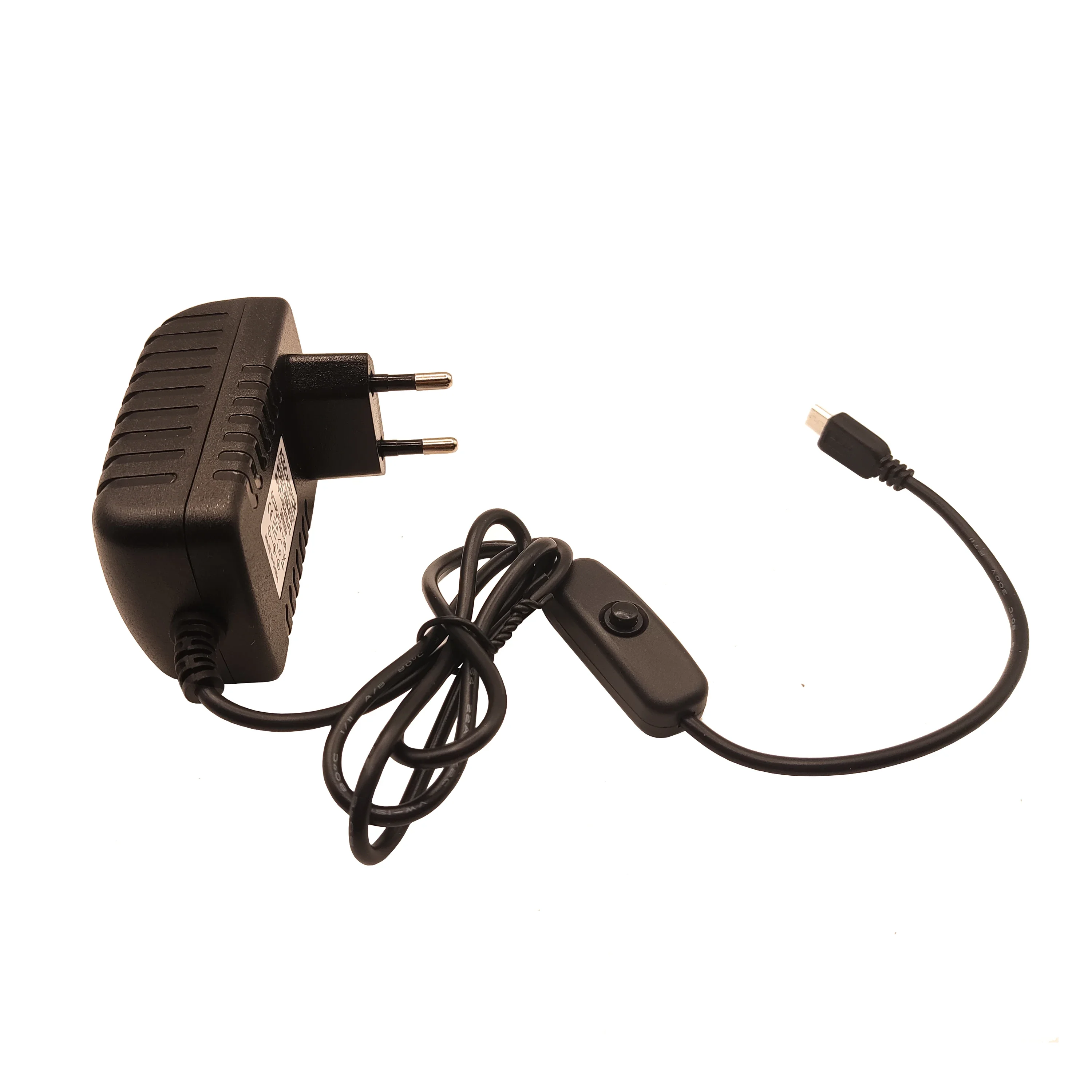5V 3A Power Supply Adapter with Switch Button Micro USB Port Fast Charger Replacement for Raspberry Pi 3B 3B+ 3 Model B+ Plus