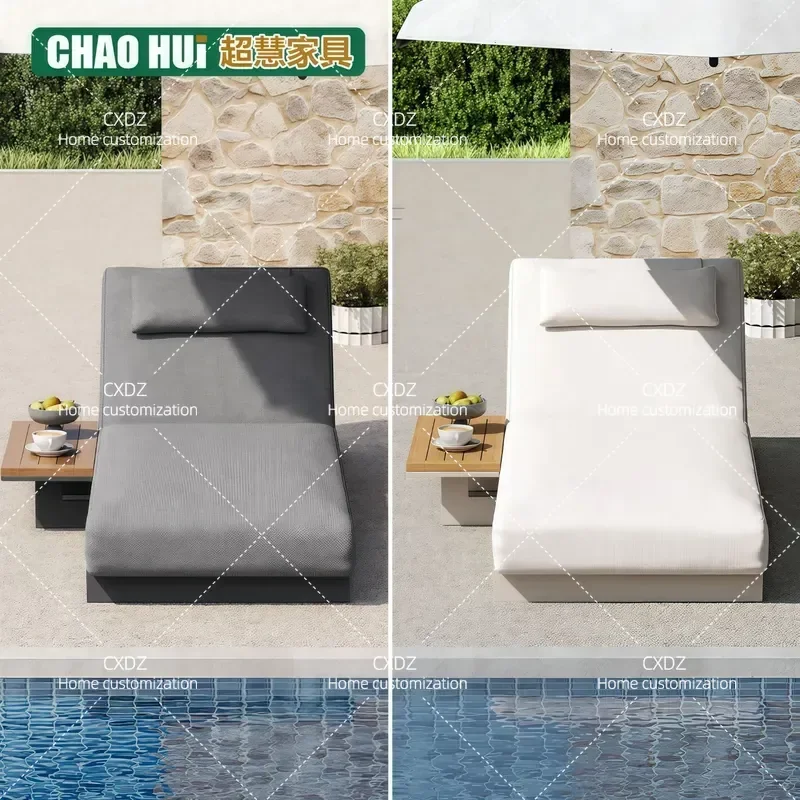 Outdoor Waterproof Sun Loungers for Villa Courtyard Hotel Swimming Pool Beach Leisure Open Air Chaise Longue Factory