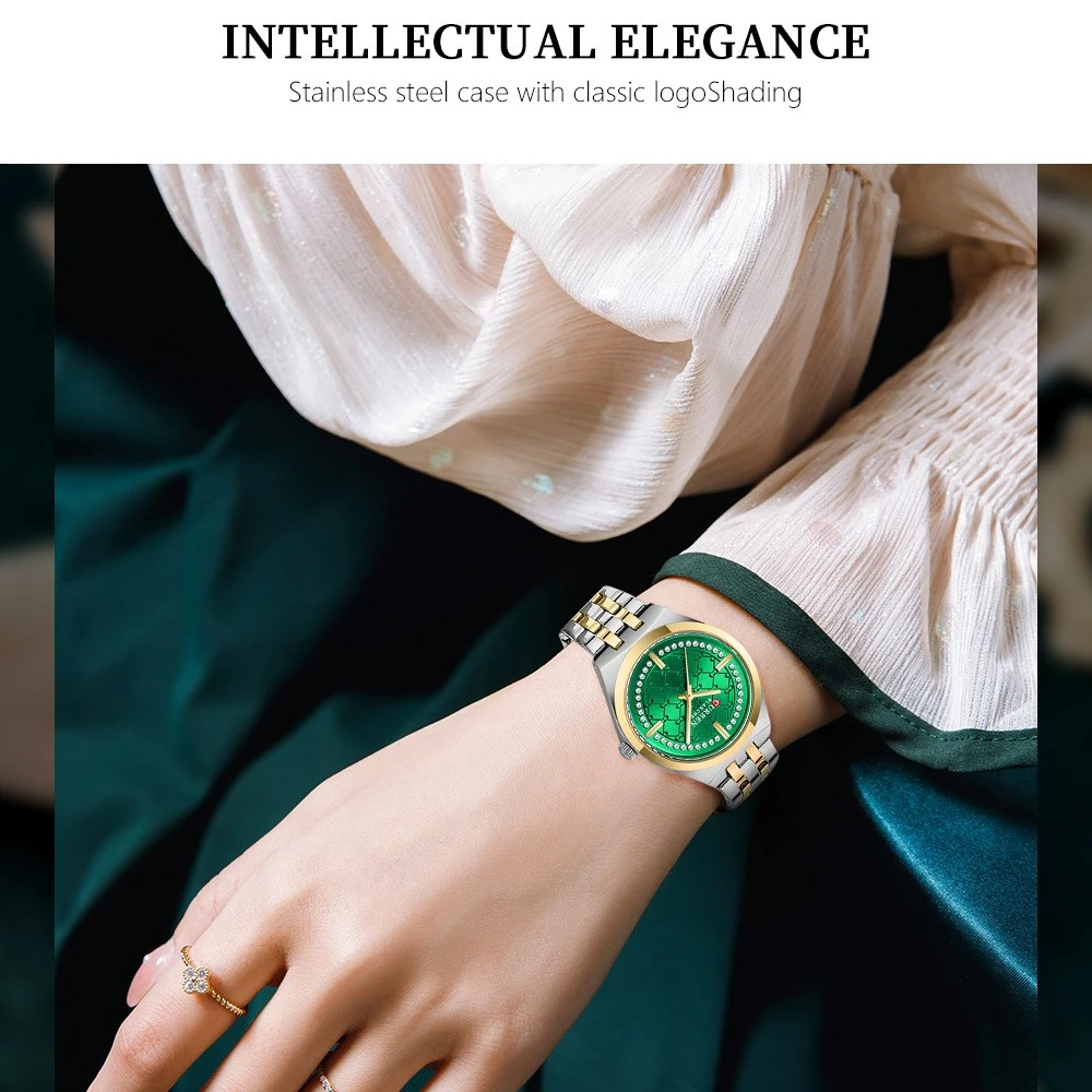 Curren 9096 Reloj Mujer الفاخرة حزام ناقل من الفولاذ ساعة نسائية موضة مطعمة الماس مقاوم للماء ساعات للنساء Relojes Para Damas