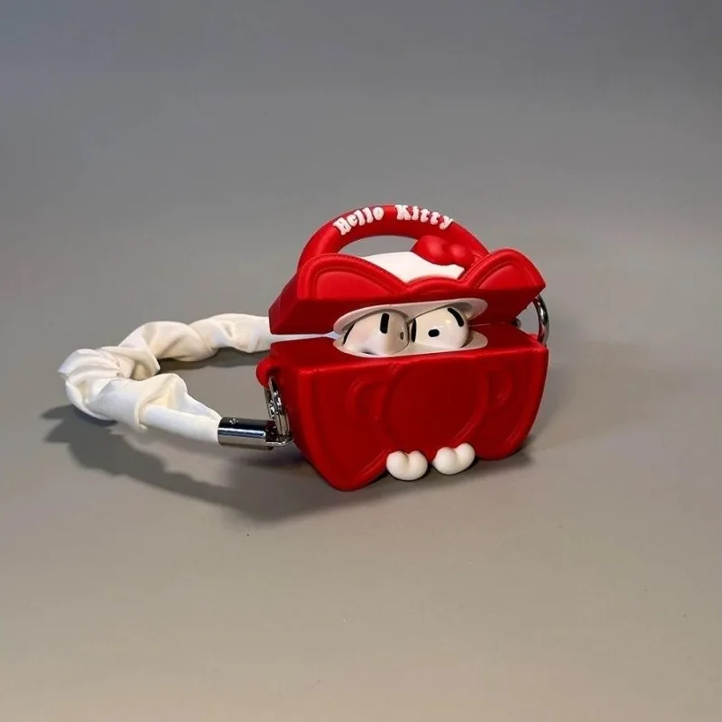 Casing Pelindung Sanrio Hello Kitty Kreatif Kartun Lucu Kawaii untuk Airpods Pro2 3, Perlengkapan Anime, Casing Pelindung Headset, Hadiah