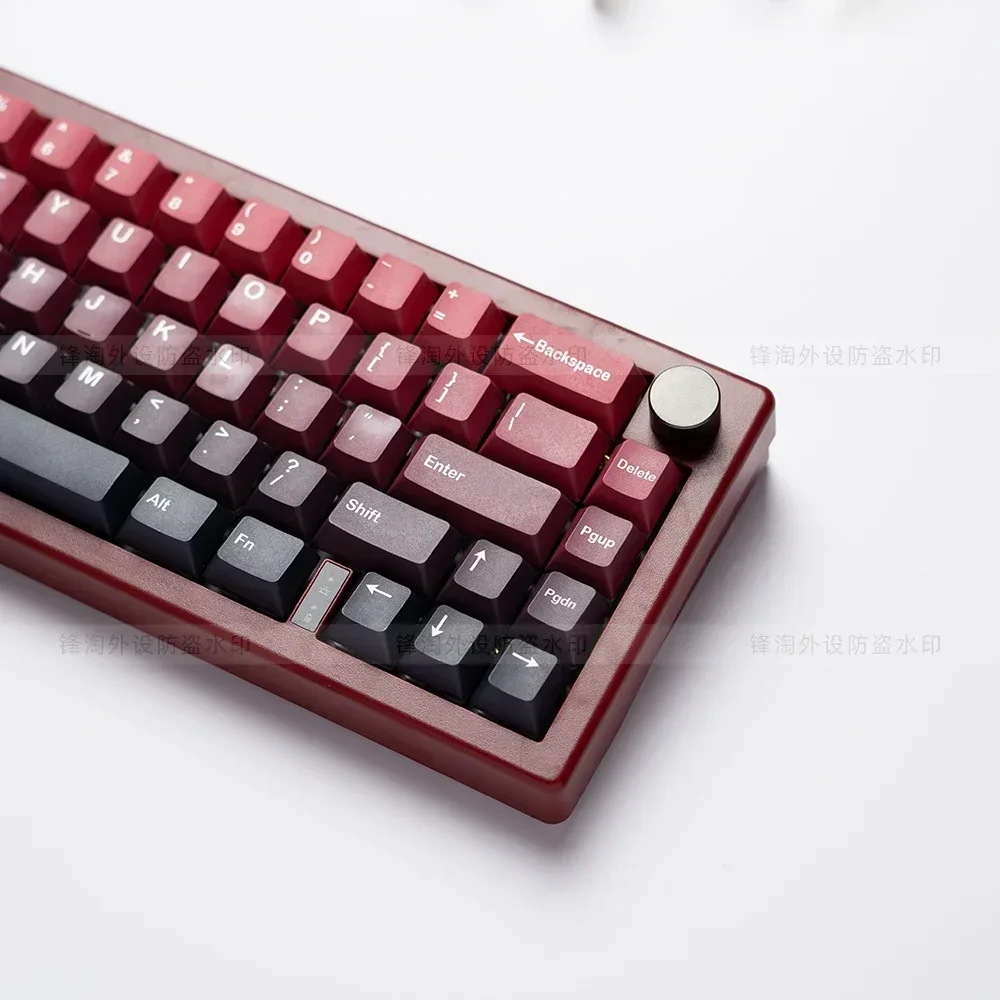 Gradual change color keycap red and black gradual change color scheme PBT original highly creative personality mechanical keyboa