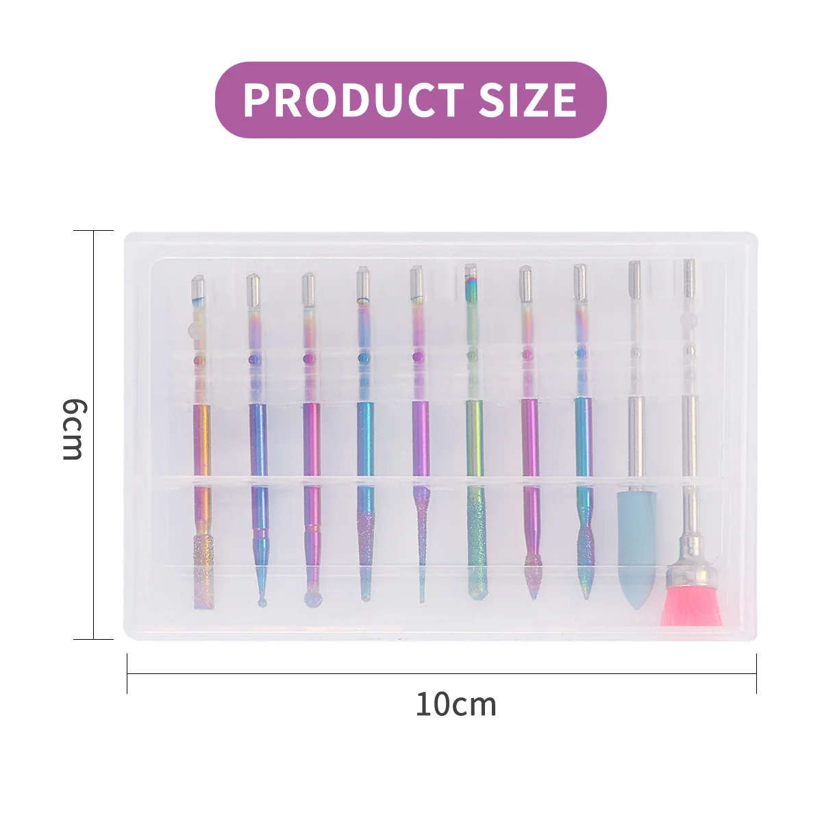 10 szt. Frezów do manicure Profesjonalne głowice szlifierskie do naturalnych i sztucznych paznokci Akcesoria do elektrycznej pilarki