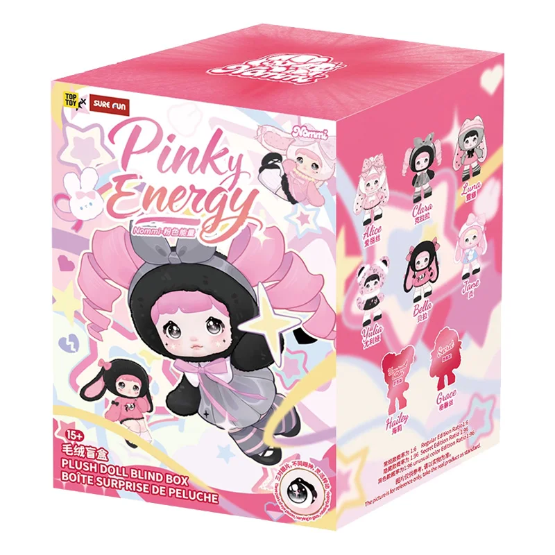 

Набор плюшевых игрушек Nommi Pink Energy Series: милые виниловые фигурки Nommi, аниме-фигурки, загадочные коробки, сюрприз-пакеты, брелоки-подвески, подарочные игрушки