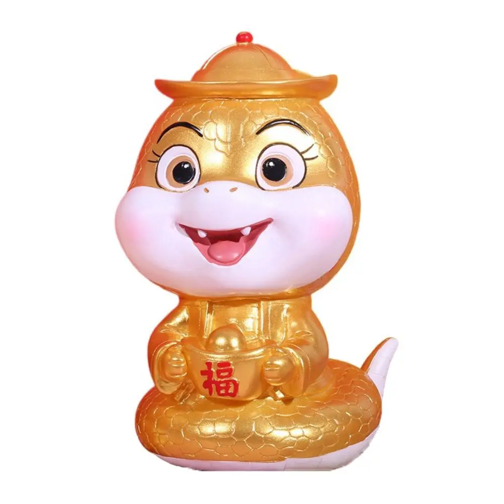 Grande capacidade zódia cobra cofrinho poupança tanque portátil zódia cobra pote de dinheiro bonito dos desenhos animados cobra moeda caixa de armazenamento