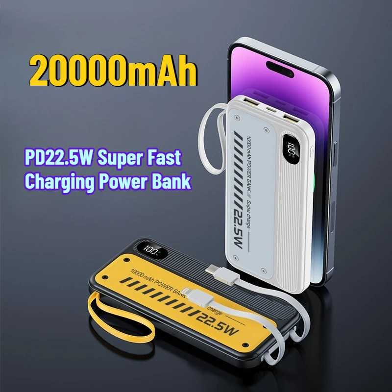 

PD22.5W Super Fast Charging Power Bank 20000mAh Portable Mobile Power Supply