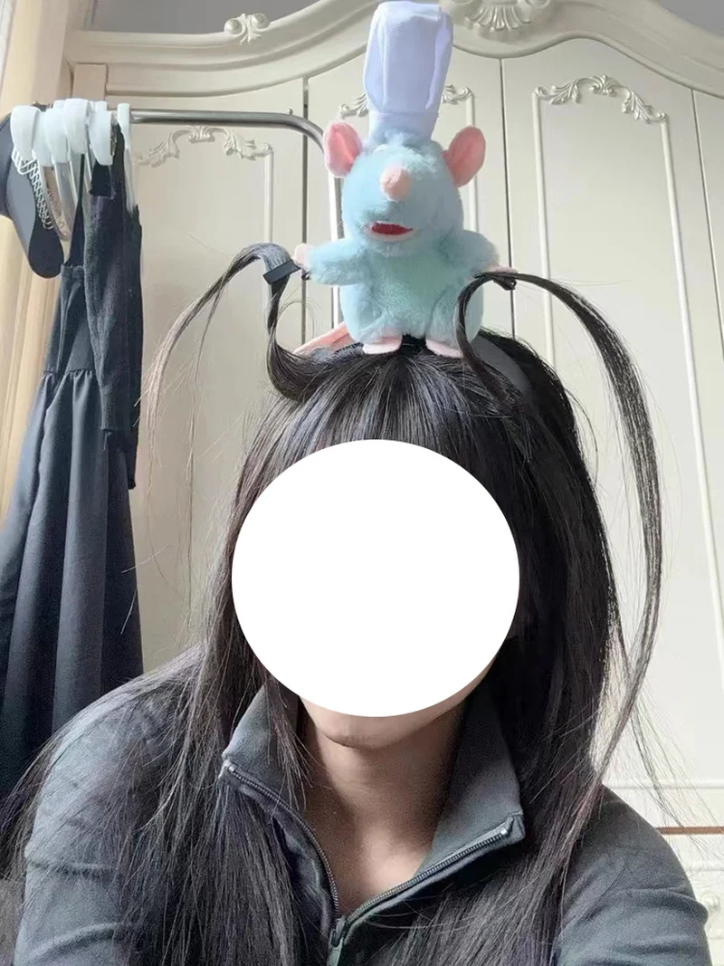 Disney Ratatouille Hairband Cartoon peluche bambola fascia a tesa larga tornante foto copricapo creatività decorazione ragazza regali