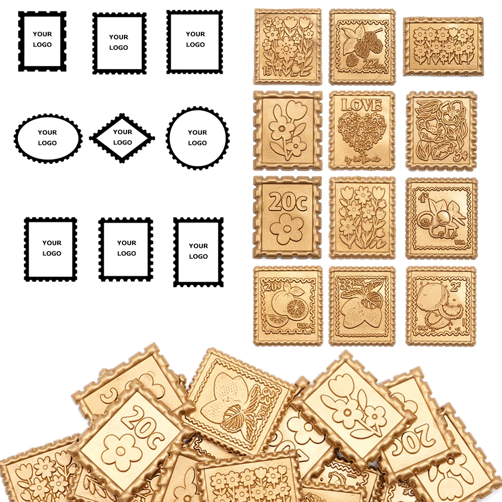 

100-400 шт. Наклейки-пломбы из воска на заказ, фигурные, самоклеящиеся этикетки для свадебных приглашений, подарочной упаковки и DIY-поделок