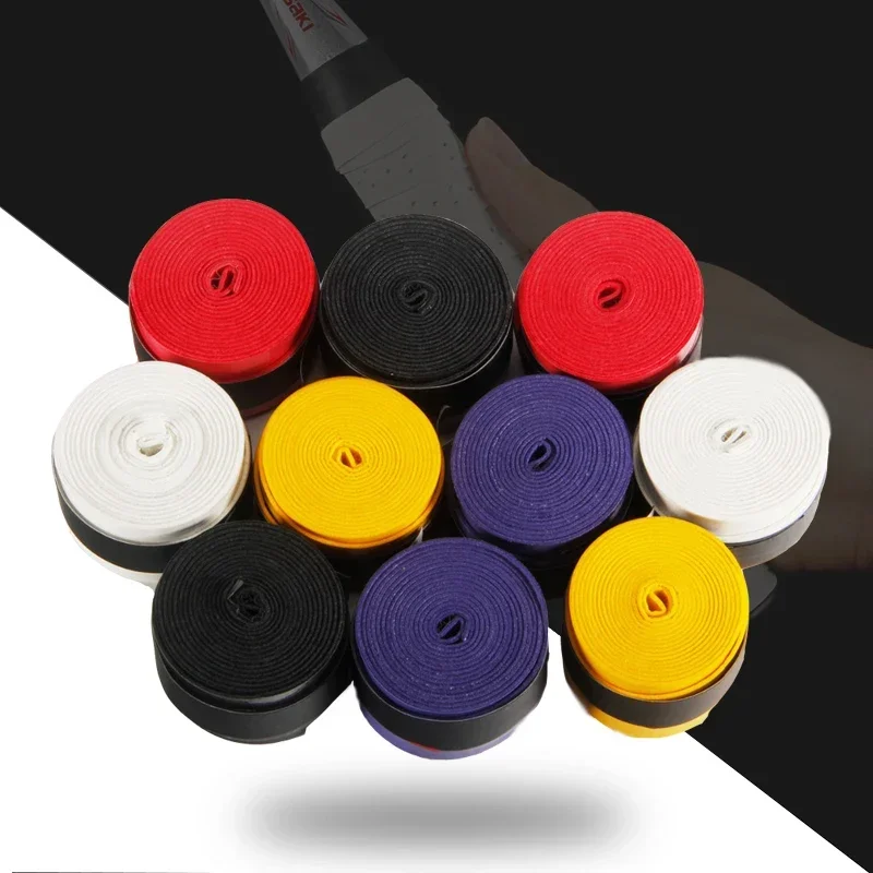 0.6mm 0.7mm 30pcs White Black Colorful Coated Tennis Overgrips Badminton Grips Breathable Fishing Rod Racket Tapes Sweatbands