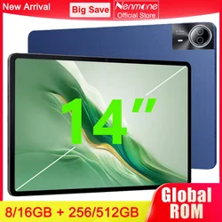 Mpad15 14 Inch Big Screen Android 15 Tablet PC 16gb+512GB Phone Call 5G WIFI Kids Pad tablet For Educational Online Class