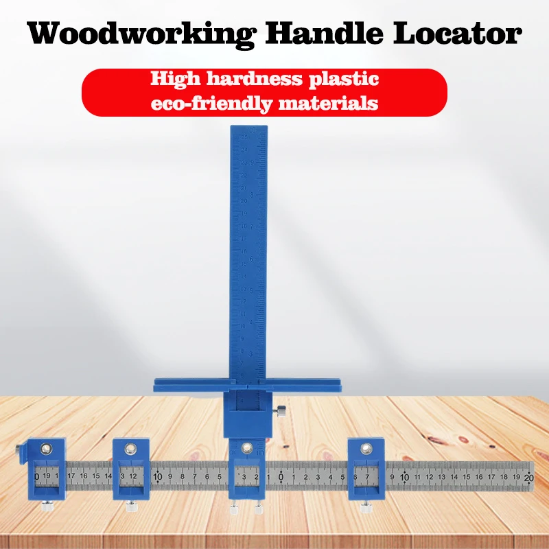 Cabinet Handle Drilling Guide Adjustable Hole Locator for Drawer Door Knob and Pull Installation