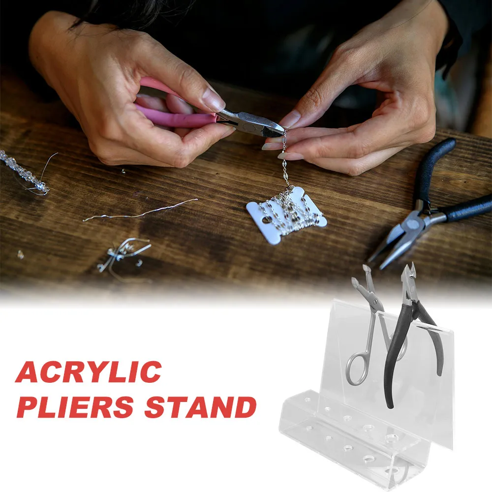 

Space Saving Design Acrylic Pliers Holder Display Rack Modern Jewelry Tool Organizer Transparent Holder Stand