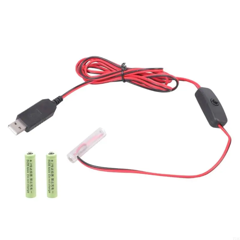 Switching Control USB to 4.5V Adapter Cord Virtual 3A Battery Replace 3x1.5V Cells for Devices Requiring 4.5V Supply 77JC