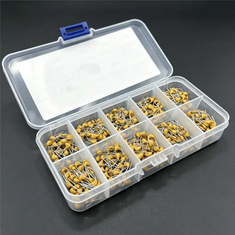 300PCS Ceramic Capacitor Assortment Kit 10 Kinds Values 10PF To 10uf Multi Spec Capacitor Box Electronic Parts For Guitar DIY