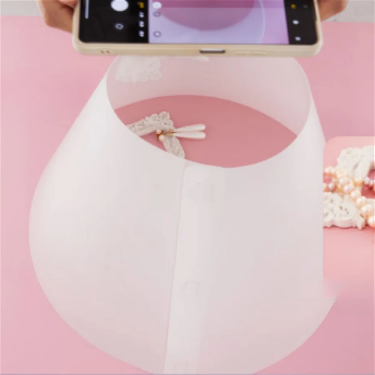 ناشر مخروطي محمول خفيف Softbox ، ملحقات التصوير الفوتوغرافي ، دعامة تجميع لمنتجات المجوهرات ، طقم استوديو الأضواء الكاشفة