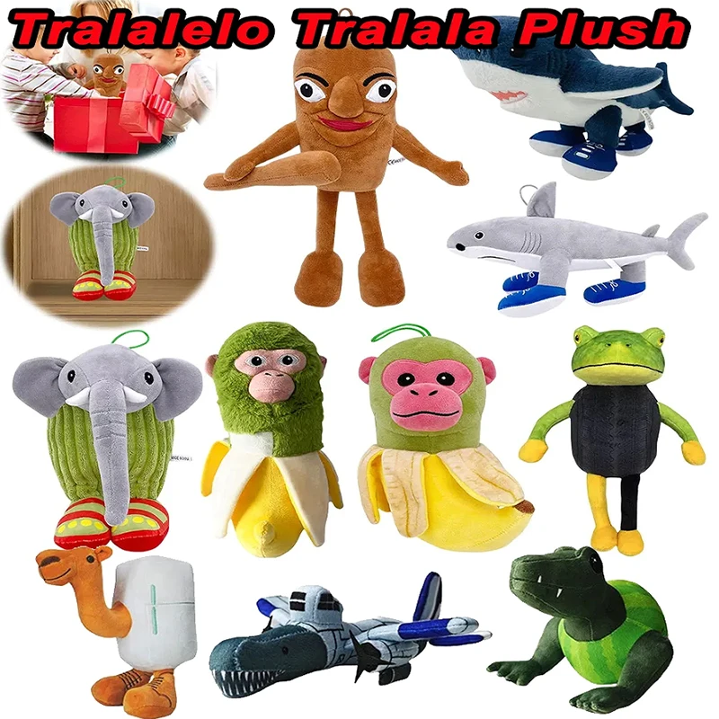 

23style Tralalelo Tralala Plush Tungtungtung Italian Brainrot Al Tralalero Tralala Plush Doll Stuffed Soft Pillow Custom Toys