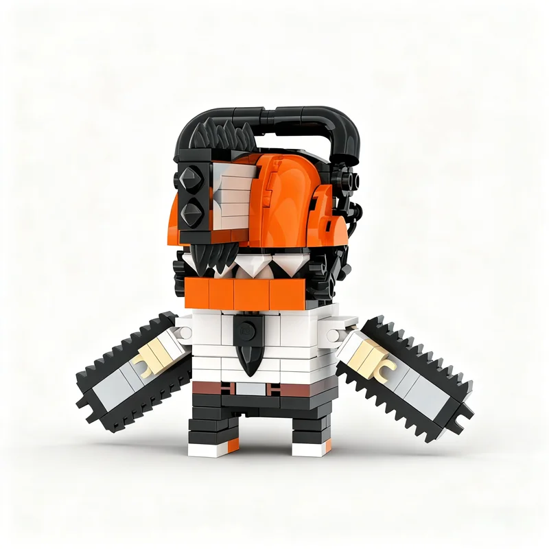 240 قطعة MOC بالمنشار رجل Brickheadz نموذج ألعاب مكعبات البناء لتقوم بها بنفسك هدايا عيد الميلاد فكرة الطوب التعليم للأطفال