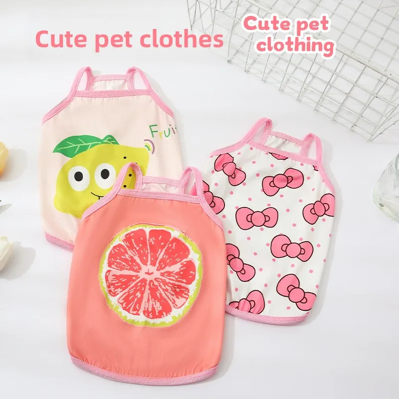 Summer Dog Vest Pet Clothes T-Shirt for Small Medium Dogs Chihuahua Yorkshire Puppy Cats Low Price Pets T-shirt Costume Supplies