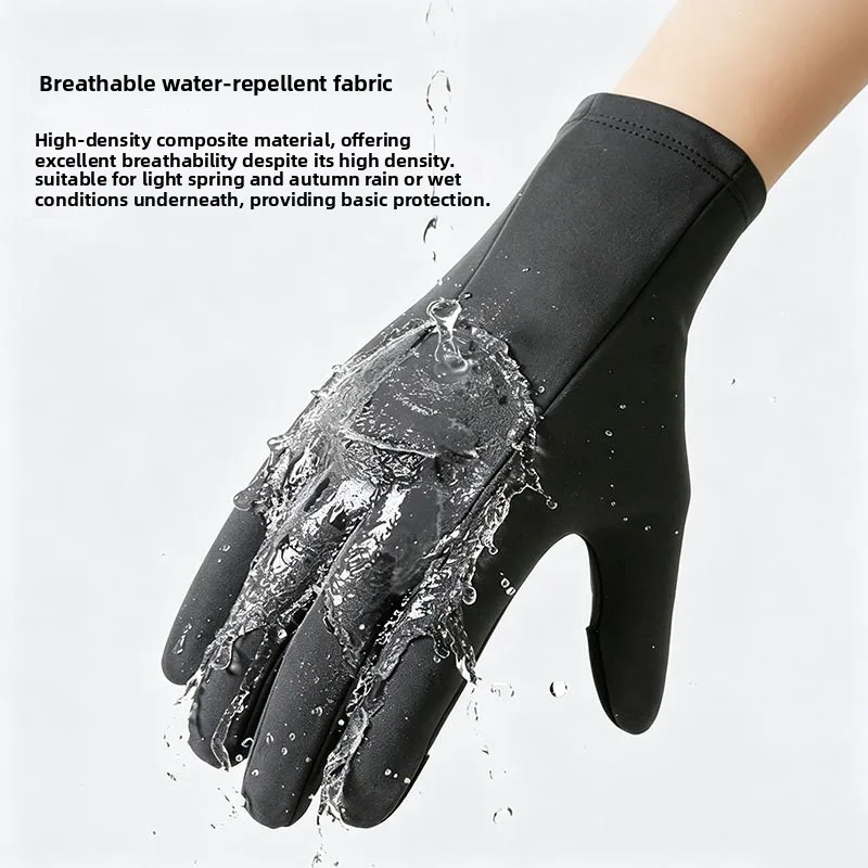 Winter Warm Thickened Touch Screen Velvet Ski Liner Gloves for Men and Women Driving Cold Proof Windproof Thermal Outdoor Sports