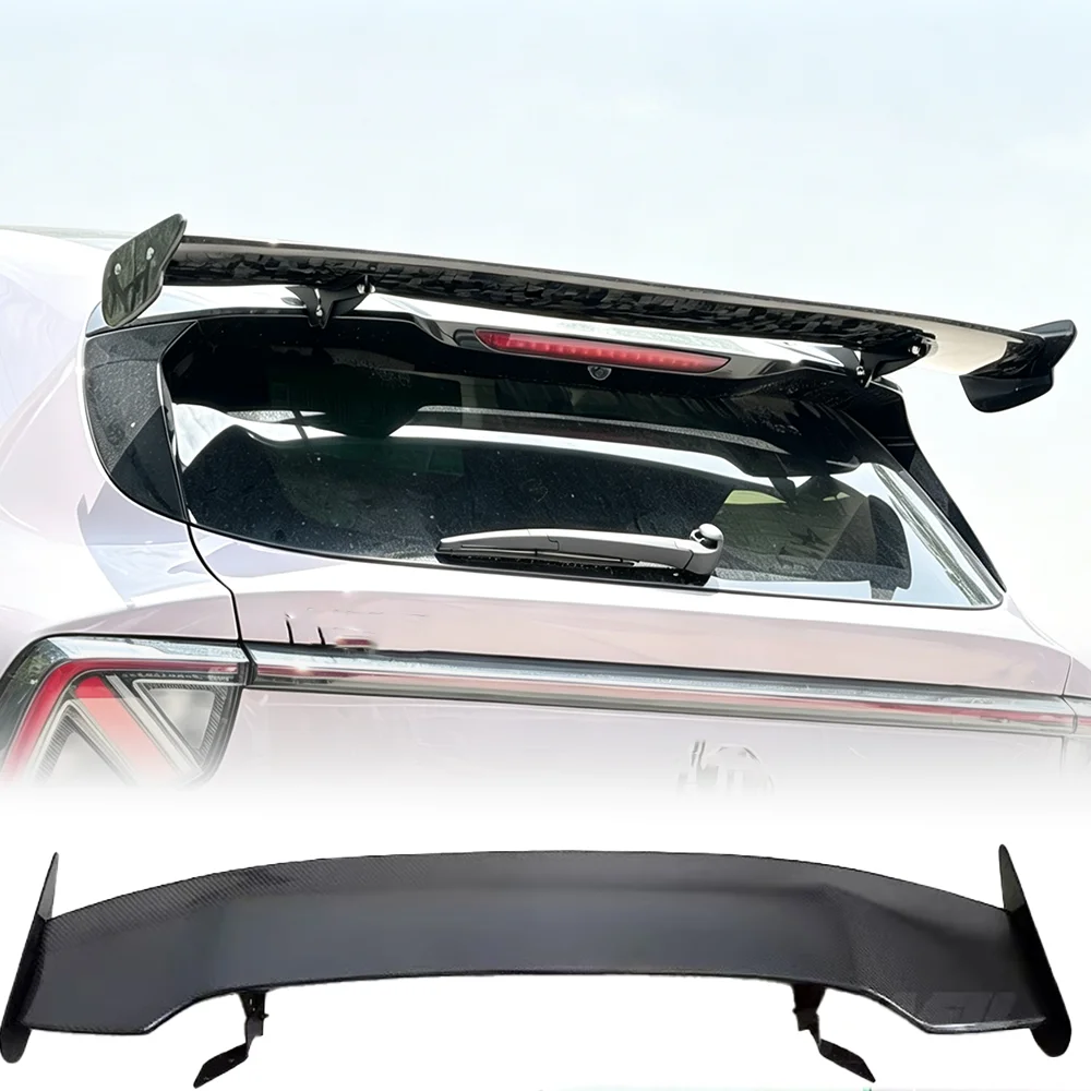 

For MG6 GT dual door universal JS type true carbon fiber car rear wing luggage compartment pressure wing spoiler car accessories