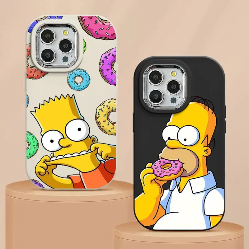 Homer The Simpsons Disney Soft Case for Apple iPhone 15 14 Plus 13 Pro Max 11 12 15+ 14+ 13Pro Silicone Luxury Back Phone Cover