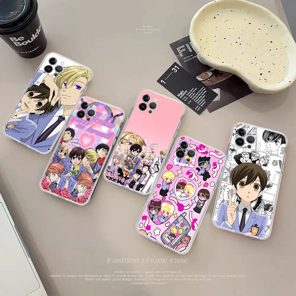 

Anime Ouran High School Host Club Phone Case For IPhone 16 15 14 13 12 Mini 11 Pro XS Max XR SE 6 7 8 Plus Soft Silicone Cover