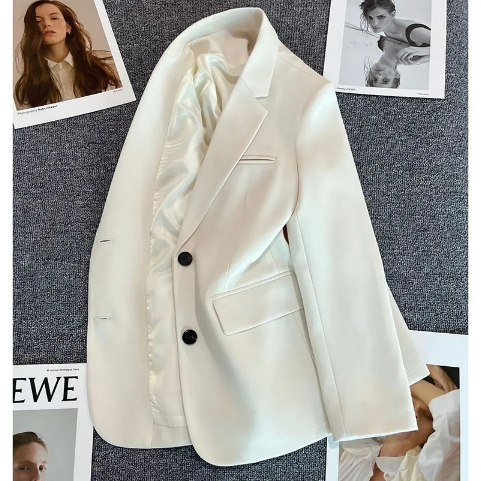 Spring and Autumn New Style Casual Temperament Premium Suit Top Khaki Women's Suit Coat