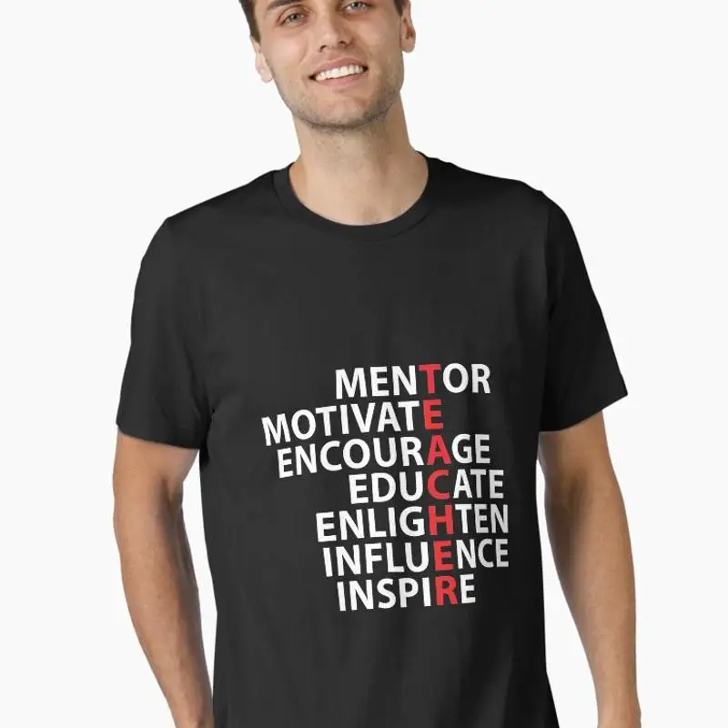 T-shirt Enseignant Mentor Motivateur Educateur Encourageur Influenceur Inspirant