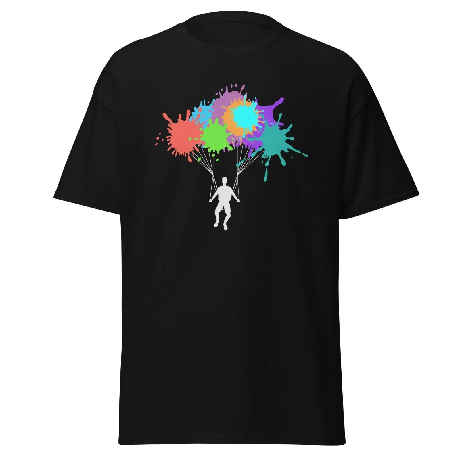 Skydiver Paraglider Colorful Unisex T-Shirt Skydiving Lover Gift Tee