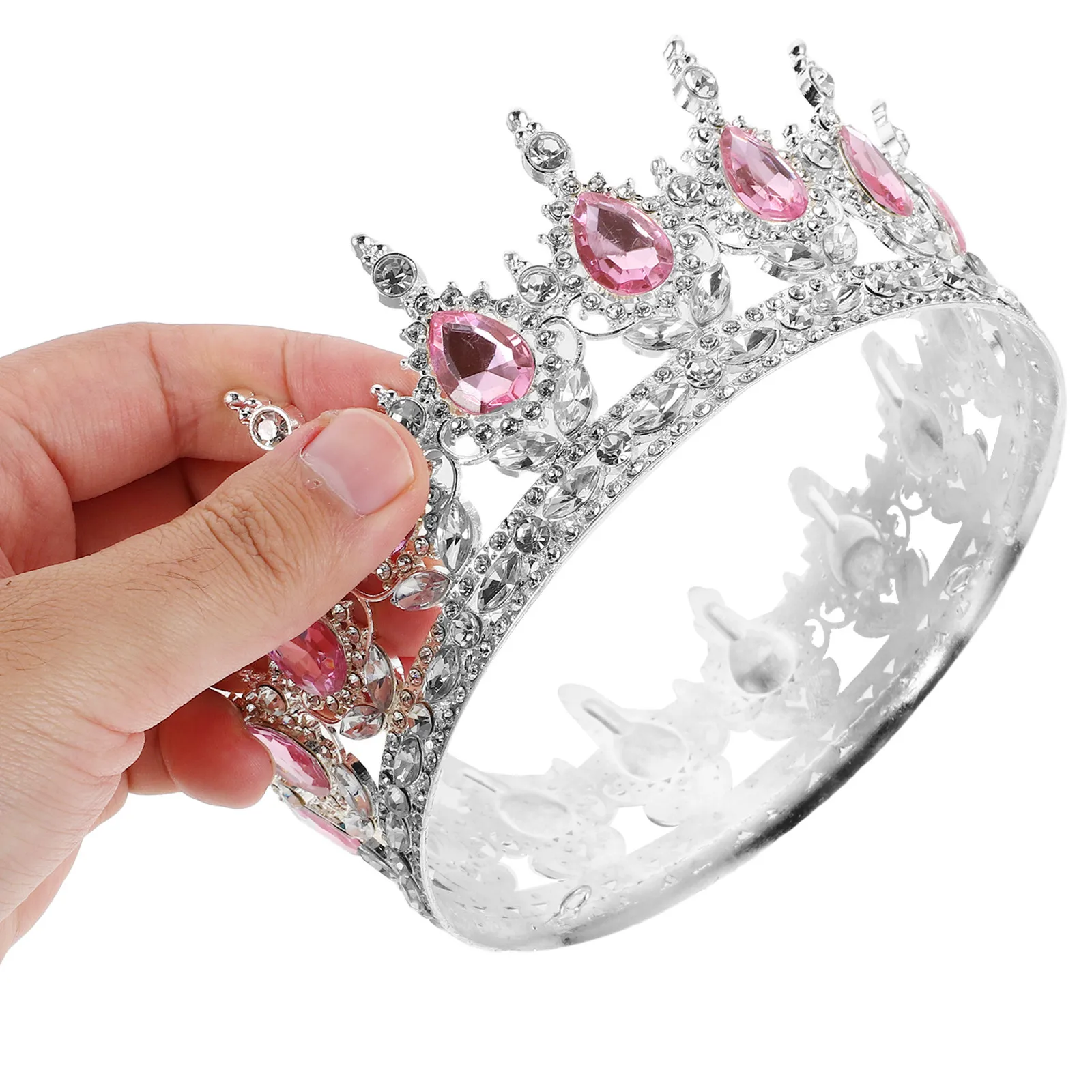 

Rhinestone Crystal Leaf Baroque Wedding Crown Bridal Headband Bride Hair Accessory Royal Tiara Bridal Headdress Costume Birthday