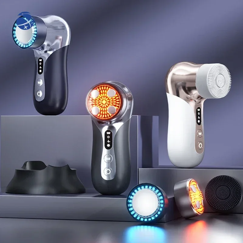 EMS micro current Skin Tightening Home use Skin Care Vibrating Massager introducer Beauty Instrument with LED light