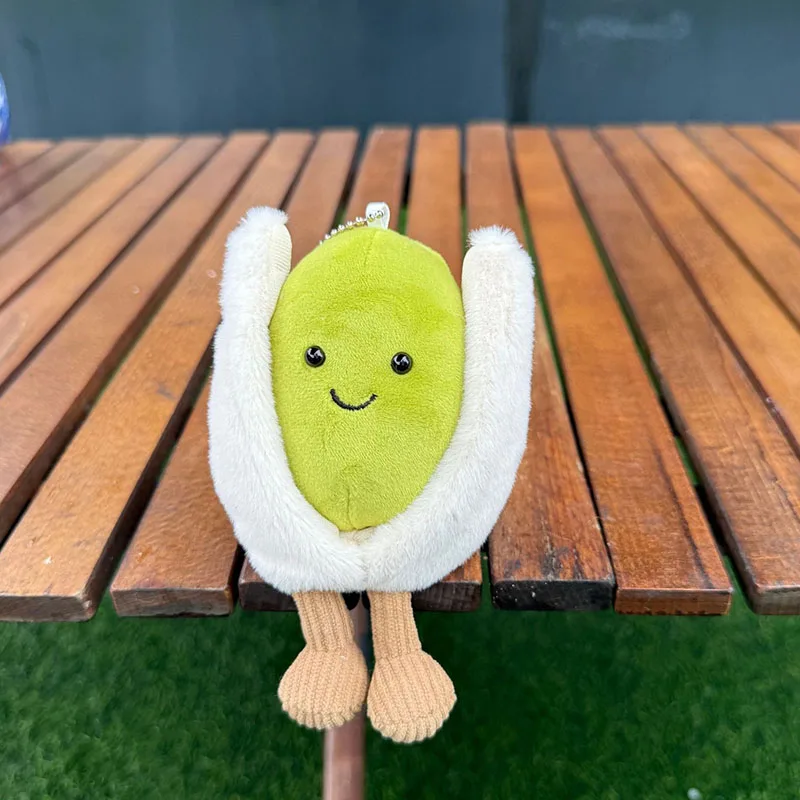 Lindo llavero de peluche con forma de pistacho, juguete de peluche suave, colgante creativo, regalo de cumpleaños o festivo para amigos y niños