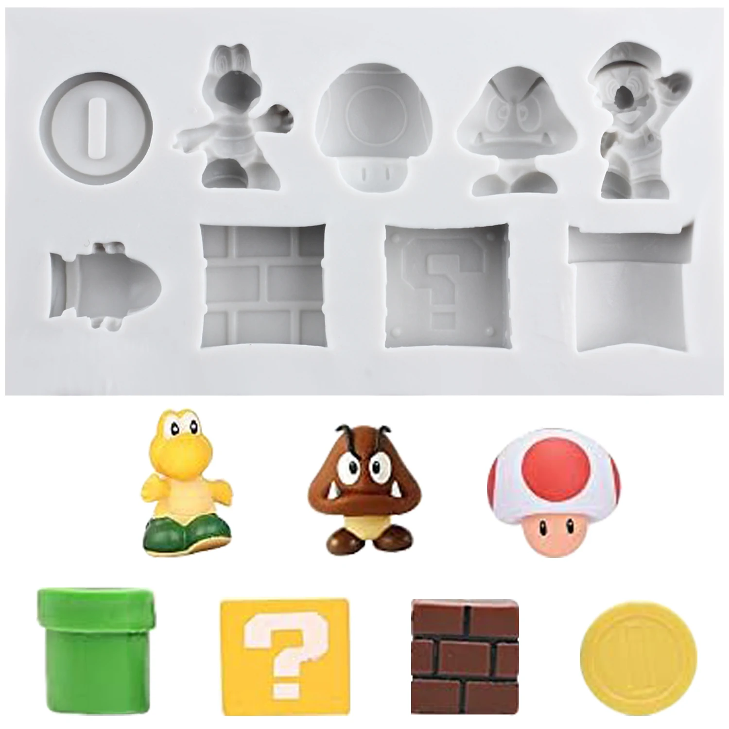 Mushroom Silicone Mold Gold Coin Fondant Cake Decorating Tools Cupcake Topper Chocolate Candy Sugar Craft Gum Paste Polymer Clay