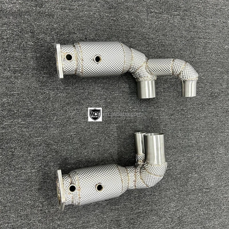 Leistungs-Auspuff-Downpipe für Porsche Carrera 911 991.2 3.0T mit Hitzeschutz, Automobil-Upgrade-Leistungsteil – Detail 7
